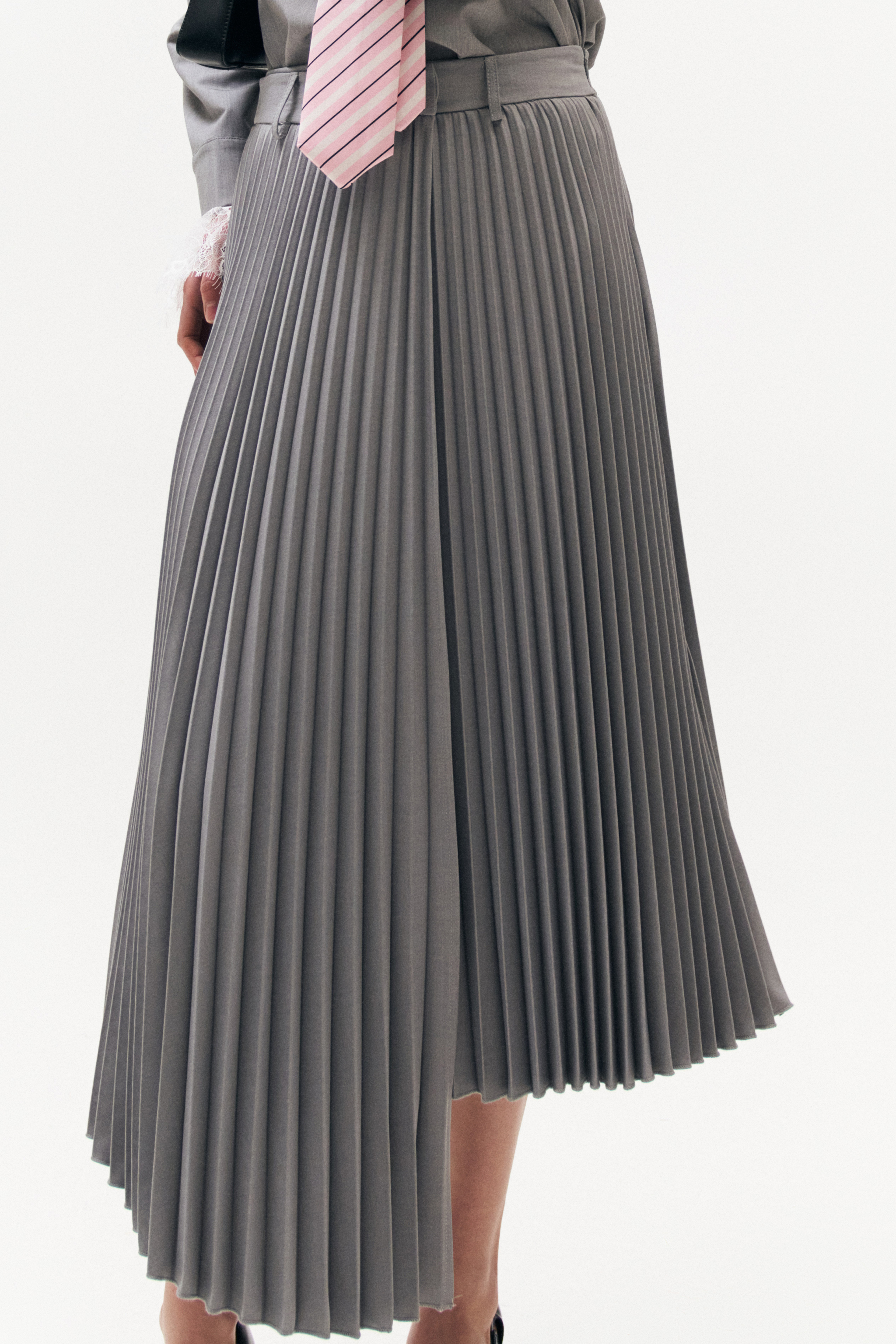 PLEATED MIDI SKIRT 