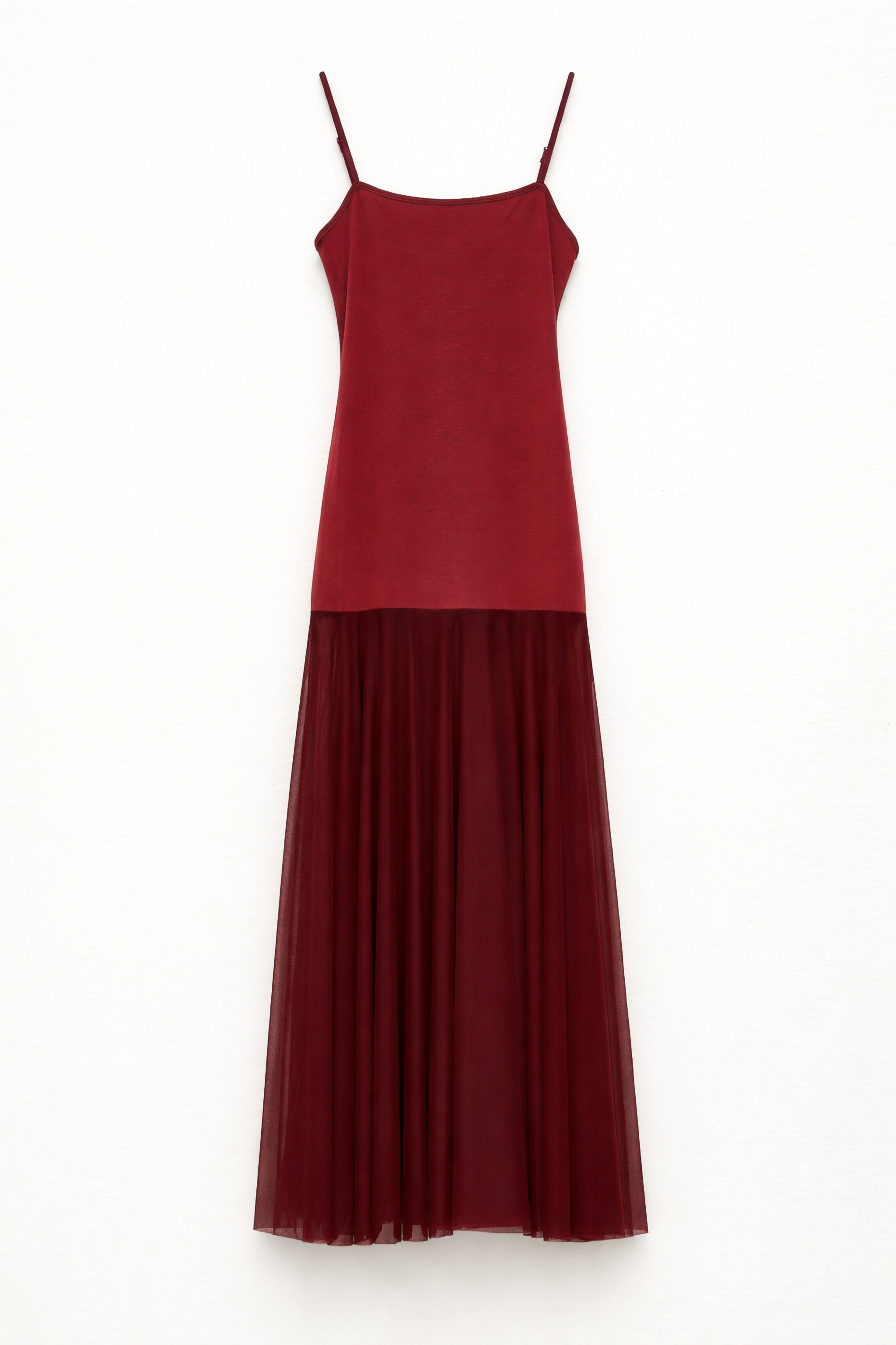 COMBINED DRESS WITH TULLE...