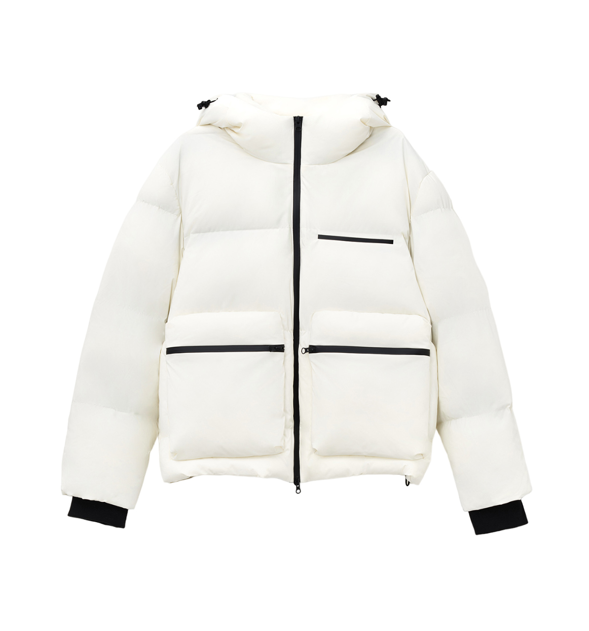 Elena | Textured Double-Breasted Coat - Lumina